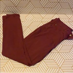 Burgundy Skinny Jeans